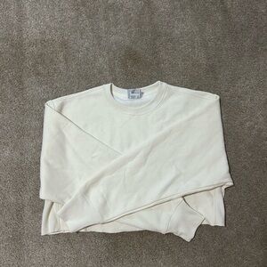 Cream cropped medium champion sweatshirt
